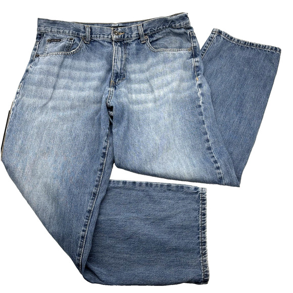 Vintage 00s Calvin Klein Relaxed Straight Medium Wash Jeans 38x30 Made in Mexico - Picture 2 of 15